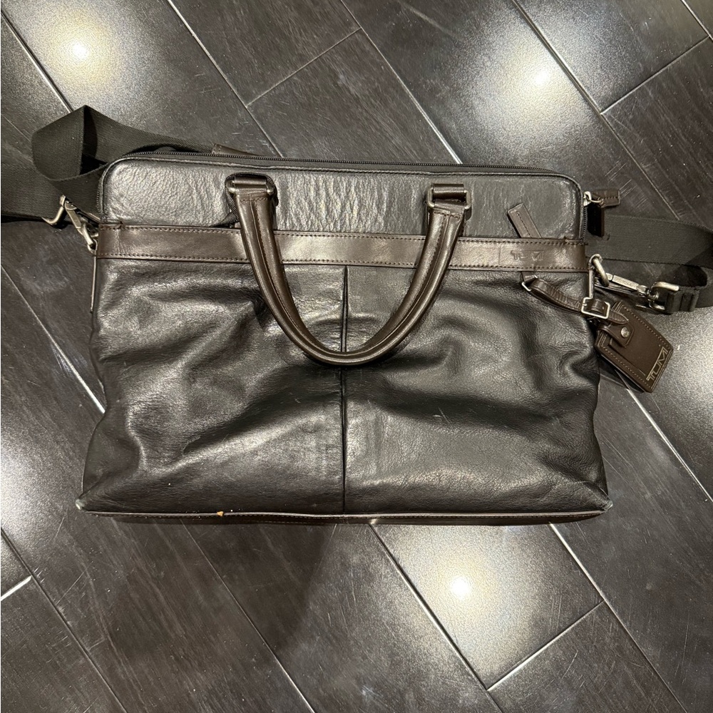 Tumi Leather Laptop Bag